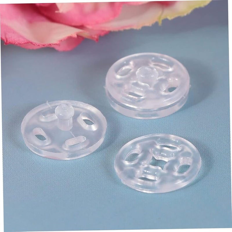 Housoutil 1000 Pieces White Plastic T Shirt Buttons Snaps for DIY Sewing Craft Projects - Image 5